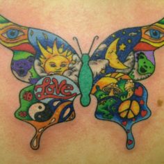 borboleta psicodelica tattoo
