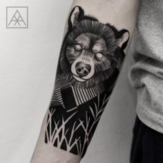 urso preto tattoo