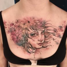tatuagem mulher flores tattoo lincol lima