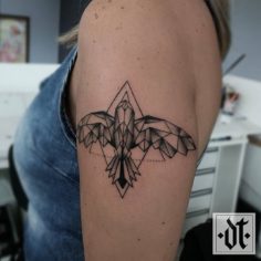 tatuagem tattoo passaro geometrico