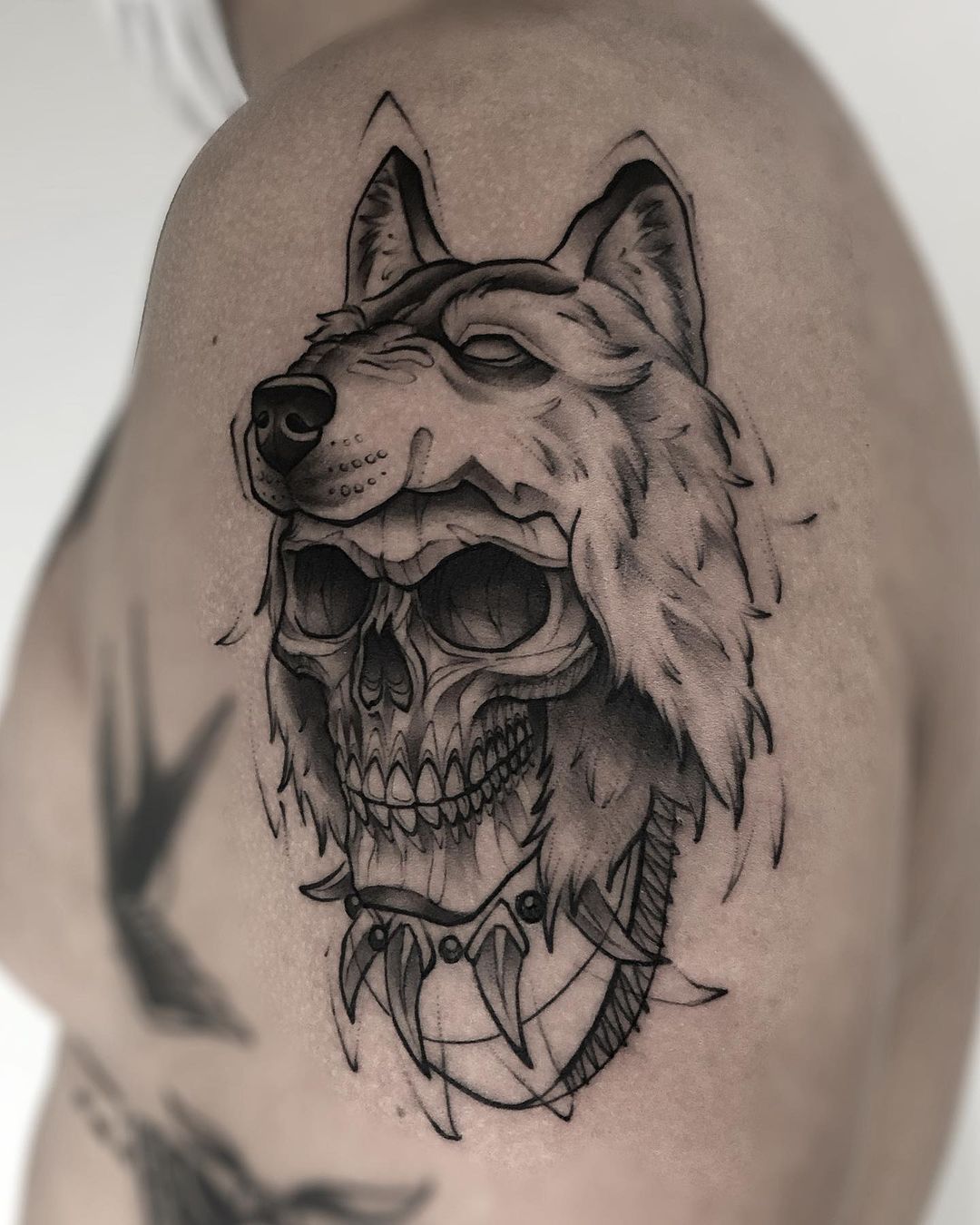 Tatuagem temporária Tribal Lobo - Loja Tatuagem Mania