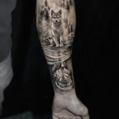 lobo filhote tattoo
