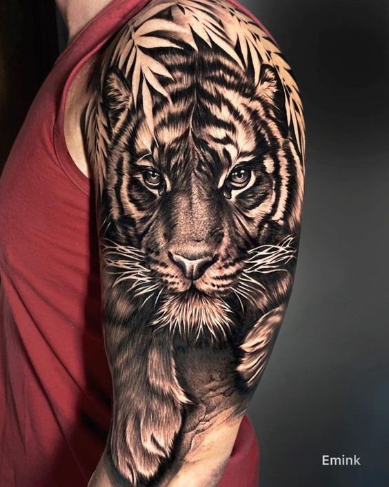tatuagem tigre no braco