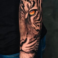 tigre realista tattoo