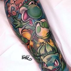 togepi yoshi bulbasaur tattoo